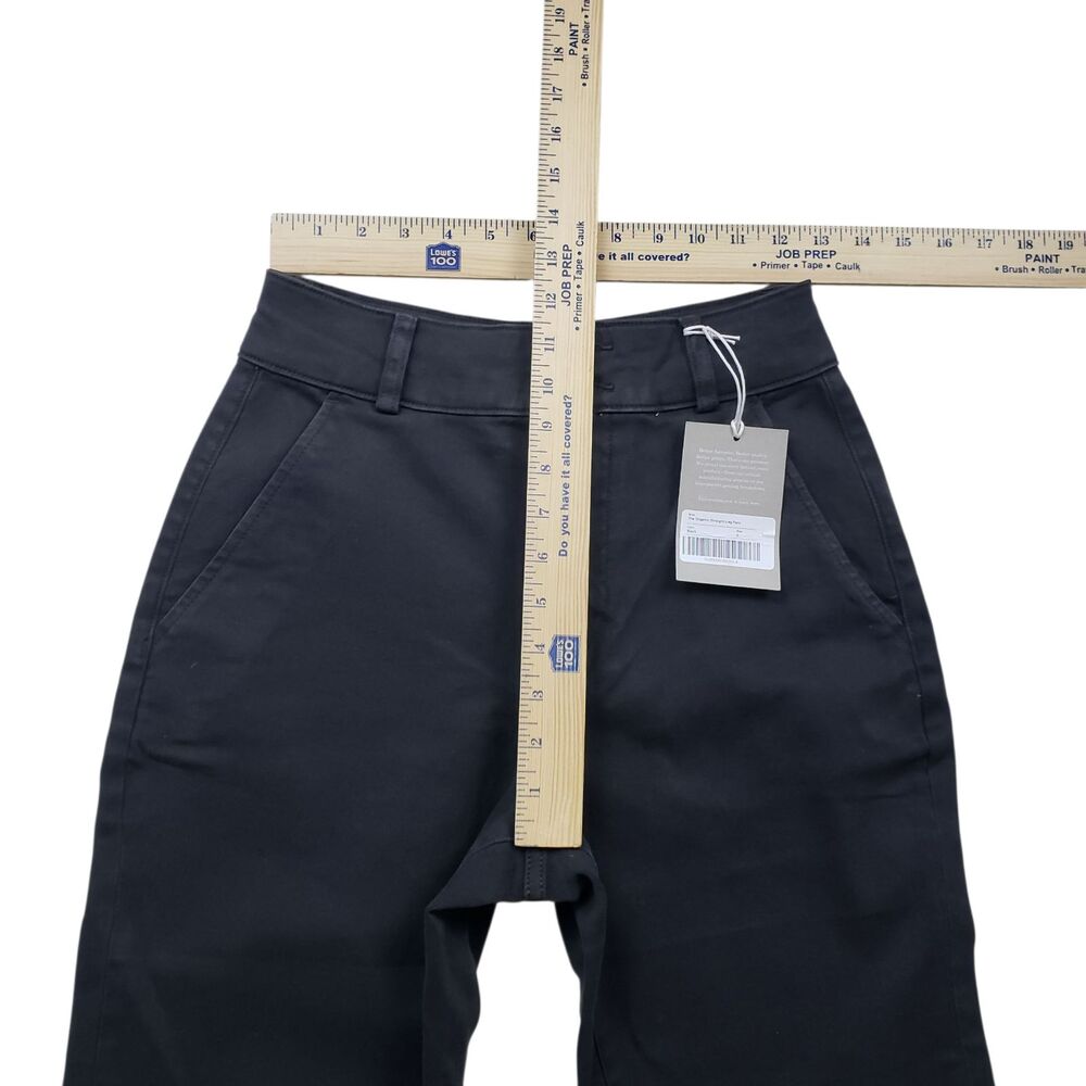 NWT Everlane The Organic Straight Leg Pants Womens Size 2 Black High Rise Jeans - Picture 4 of 12